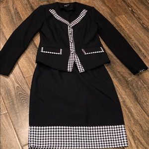 Black and white women’s suit